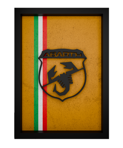 Abarth Frame WIth 3D-printed Logo