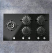 Ariston Ags92Sbk Built In Gas Hob 5 Burners Black Glass 90 CM