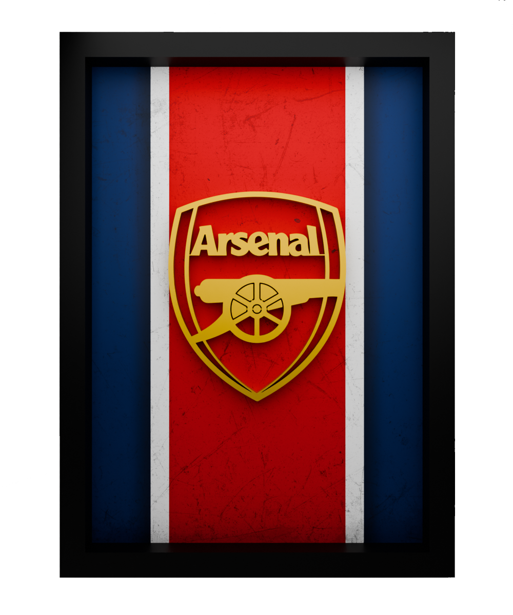 Arsenal Frame WIth 3D-printed Logo – Klaptap