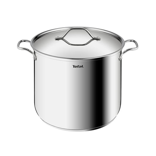 Tefal B8649004 Intuition G6 Stockpot Stainless Steel With Glass Lid – 28 cm