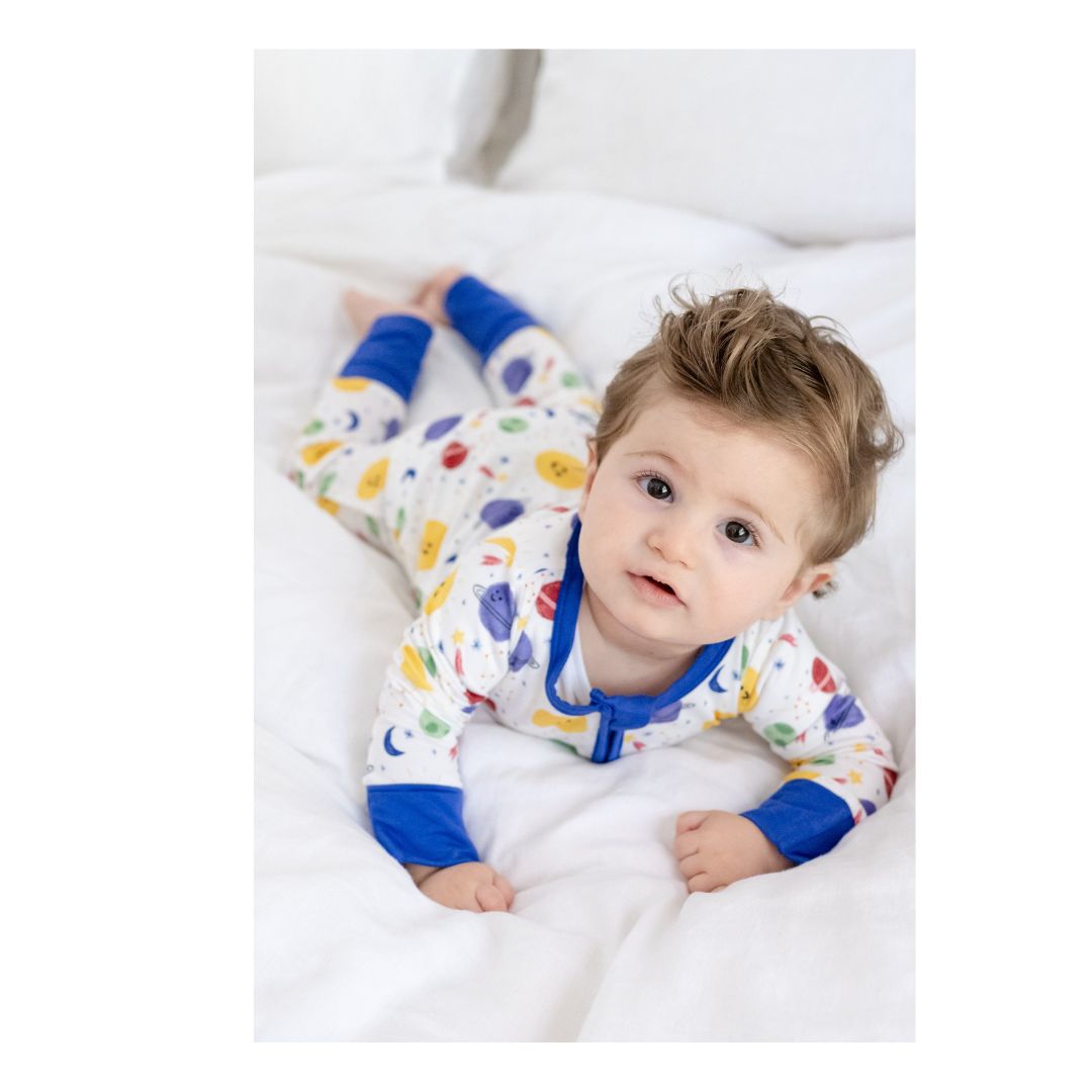TeeJayz Galaxy Bamboo Zippy Onesie 12-18 Months