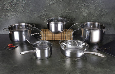 10 pcs cookware set, Silver Jewelry Collection