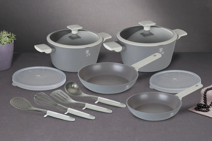 12-Piece Kitchen Stackable Cookware Set Aspen Collection