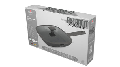 Grill pan with lid, 28 cm, Anthracite
