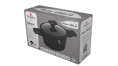 Casserole with lid, Black Matt
