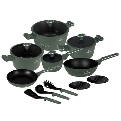 15-Piece Kitchen Stackable Cookware Set