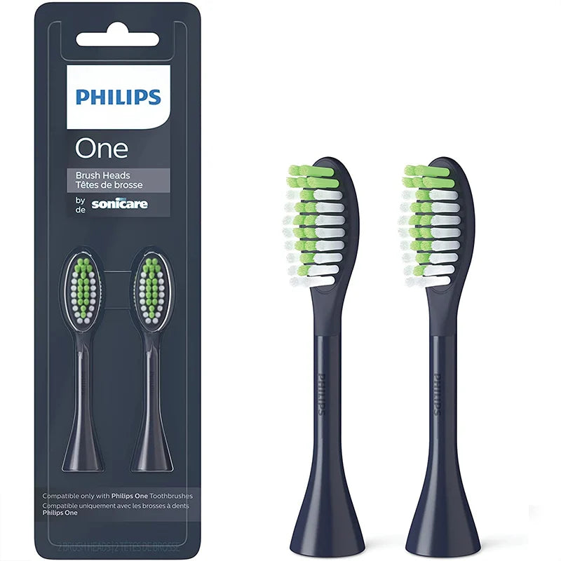 Philips One By Sonicare, 2 Brush Heads, Midnight Navy Blue, BH1022/04