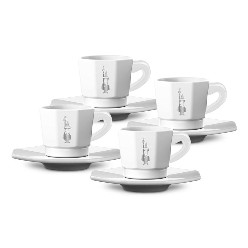 Bialetti RTATZ402 Moka Espresso Cups Set of 4 White