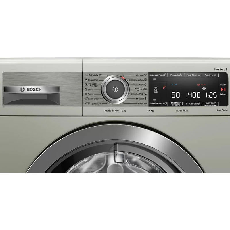 Bosch WAV28MX0ME Serie | 8 Washing Machine, Front loader Full size 9 Kg 1400 Rpm, Silver Inox