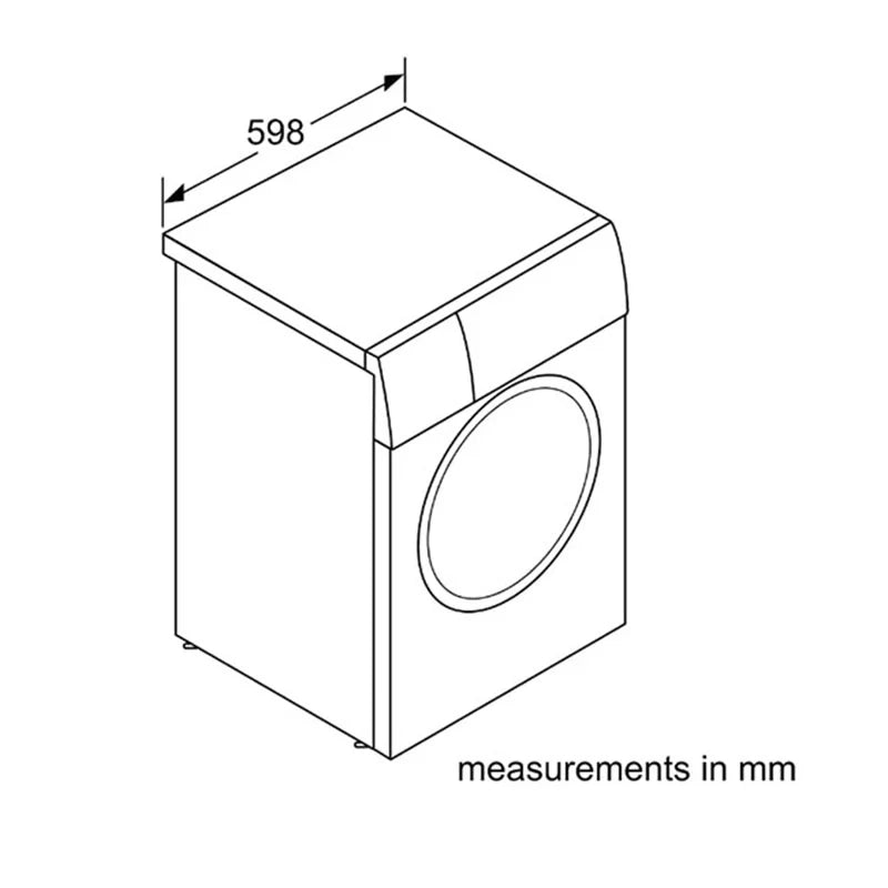 Bosch WAV28MX0ME Serie | 8 Washing Machine, Front loader Full size 9 Kg 1400 Rpm, Silver Inox