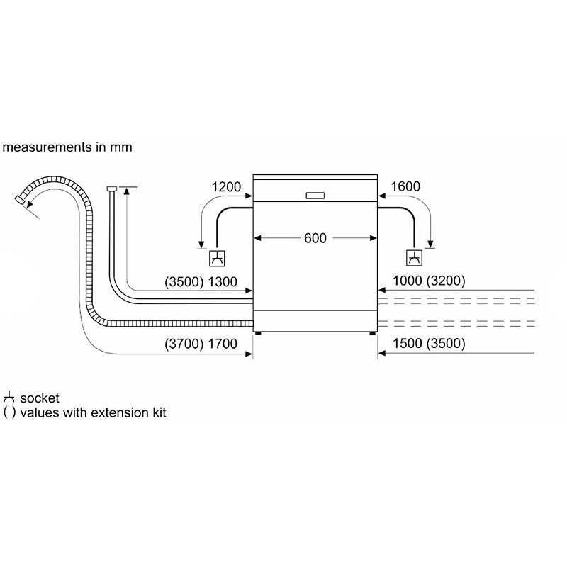 Bosch SMS43D08ME Serie | 4 Free-Standing Dishwasher 60 cm Stainless Steel, Lacquered