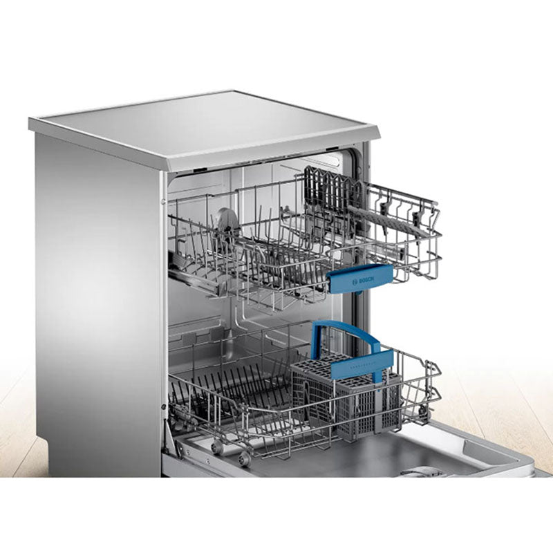 Bosch SMS43D08ME Serie | 4 Free-Standing Dishwasher 60 cm Stainless Steel, Lacquered