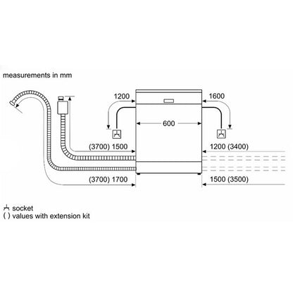 Bosch SMS46JW10Q Serie | 4 Free-Standing Dishwasher 60 cm White