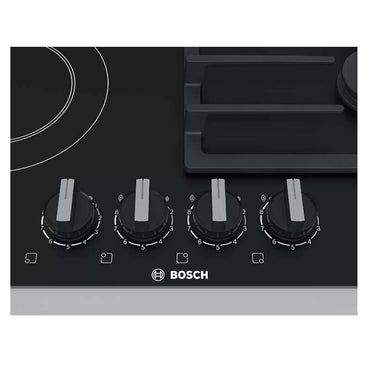 Bosch PRY6A6B70Q 8 Gas & Electric Hob 60 cm Ceramic, Black