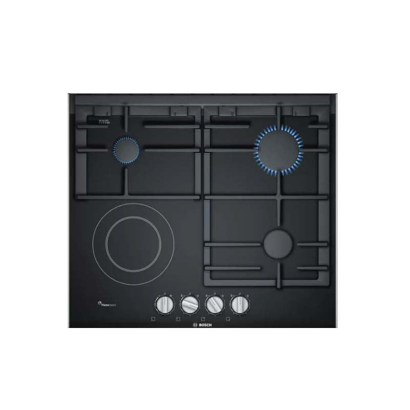 Bosch PRY6A6B70Q 8 Gas & Electric Hob 60 cm Ceramic, Black