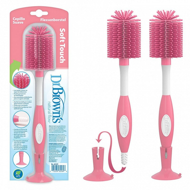 Soft Touch Bottle Brush Pink