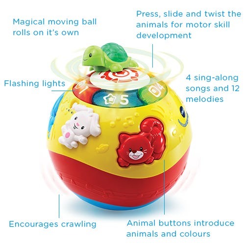 Yellow Crawl & Learn Bright Lights Ball