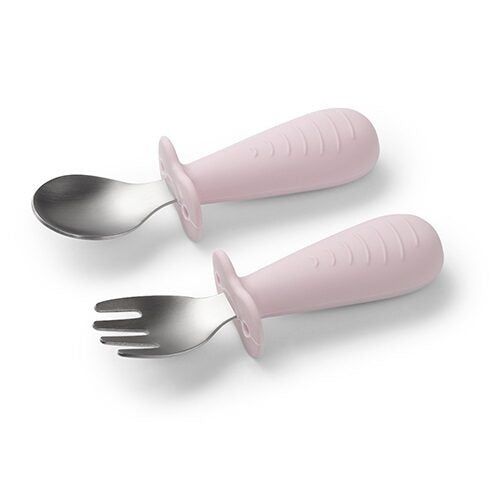 Stainless steel spoon and fork- Pink