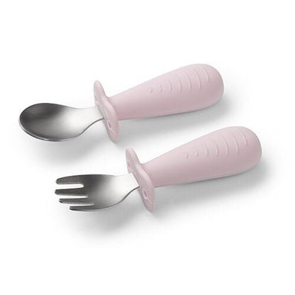 Stainless steel spoon and fork- Pink