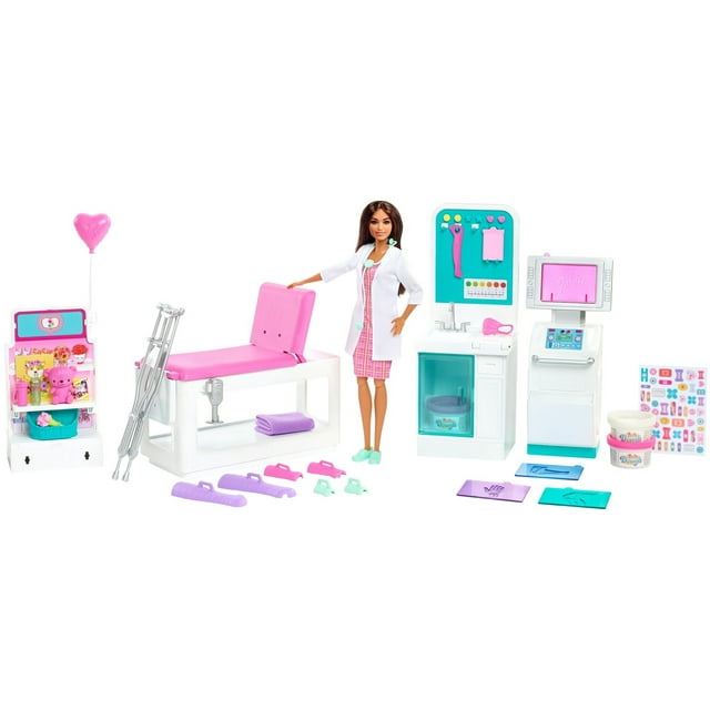 Barbie Fast Cast Clinic Doll & Playset,