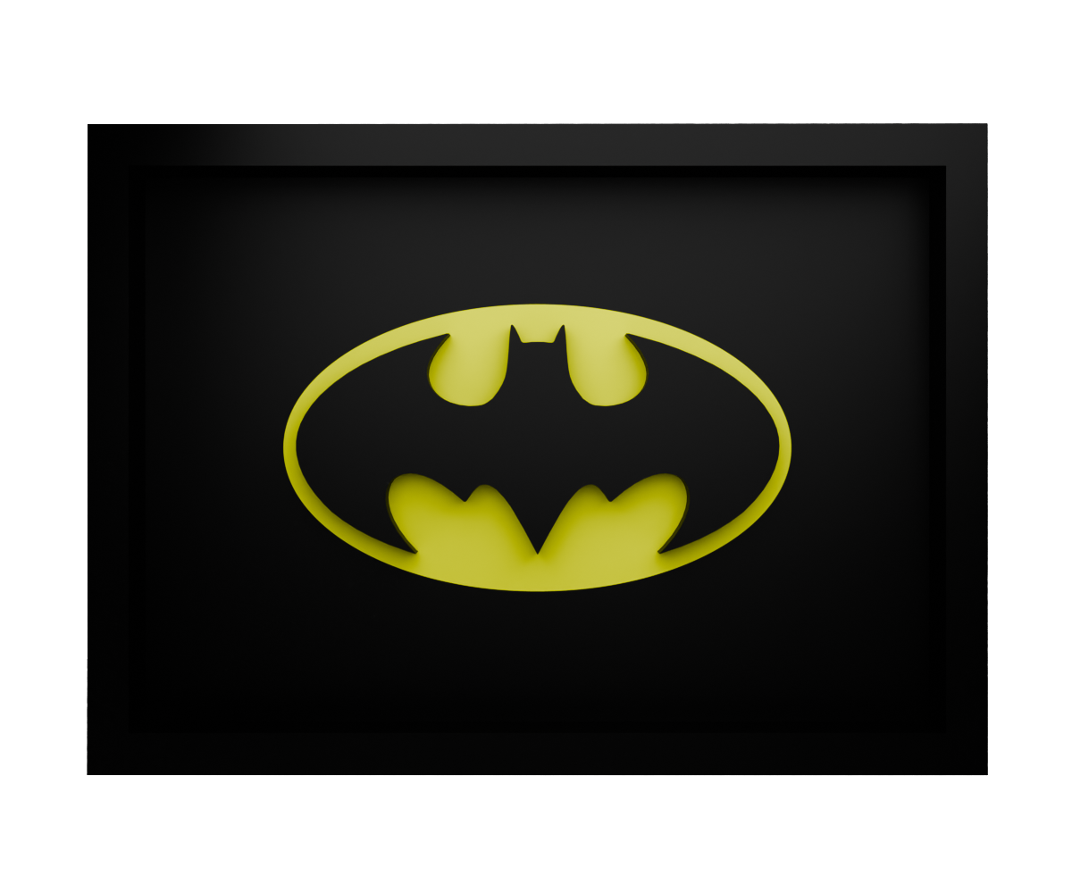 Batman Frame WIth 3D-printed Logo – Klaptap