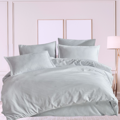 300TC cotton satin stripe Duvet Cover Set