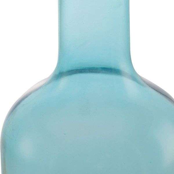 Nino Germany Bottle Table Lamp – 33.5cm Decorative Glass Light in Vibrant Blue