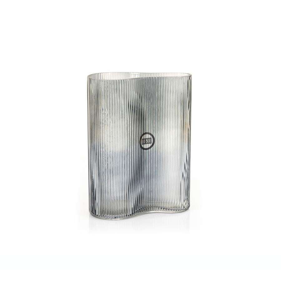 Vase Riba-6 Grey by By-Boo - Height 25 cm