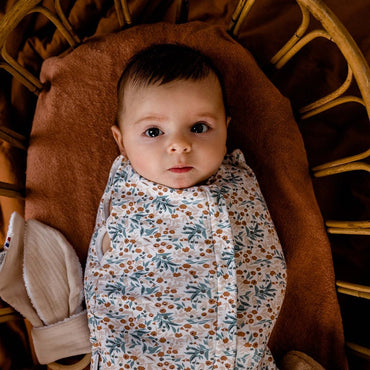 Sleeveless Organic Floral Baby Sleeping Bag