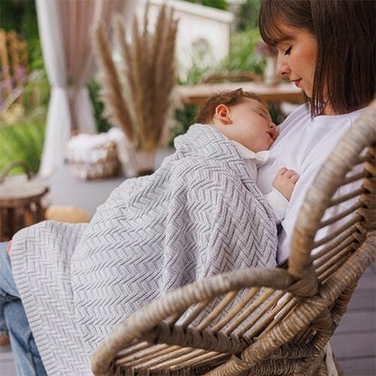 organic cotton baby blanket - Grey