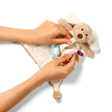 Comforting Cloth with Dog Willy Pacifier Clip