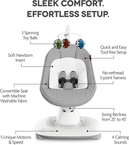 Mamaroo Infant Seat with Multiple Motion Settings- Grey