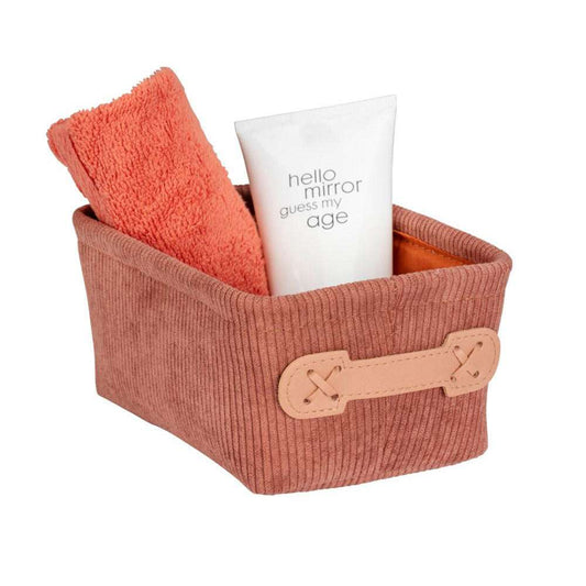 Anela Bathroom basket mini long, old pink By Wenko.de