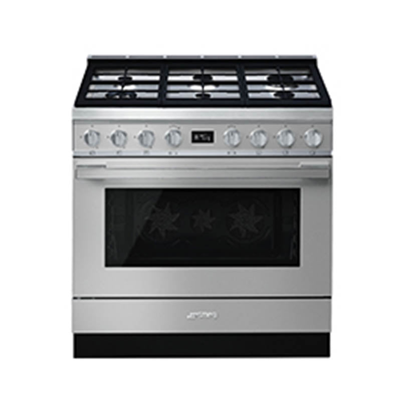 Smeg CPF9GMX Portofino Cooker Gas/Electric 90cm Inox