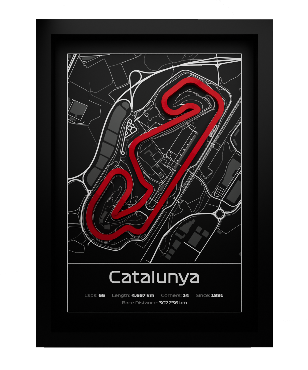 Circuit de Barcelona Frame WIth 3D-printed track