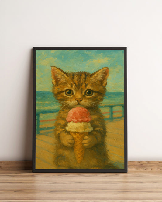 Sook's Ice Creamy Cat Poster