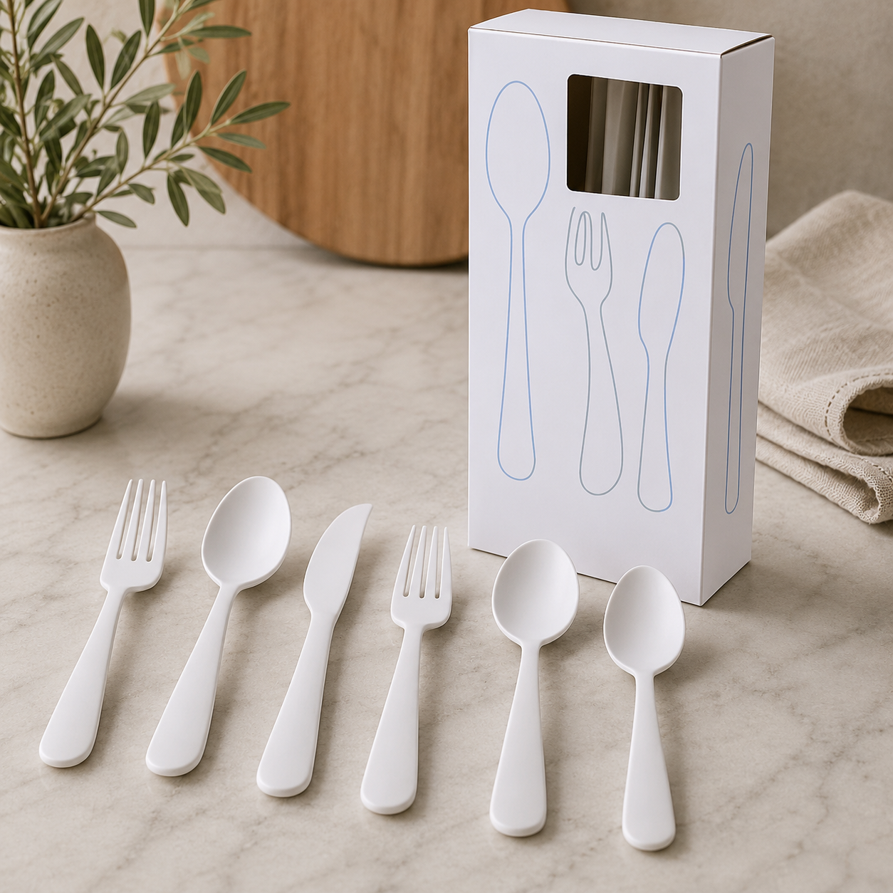 Koziol Klikk Sustainable Cutlery 12-Pieces Set