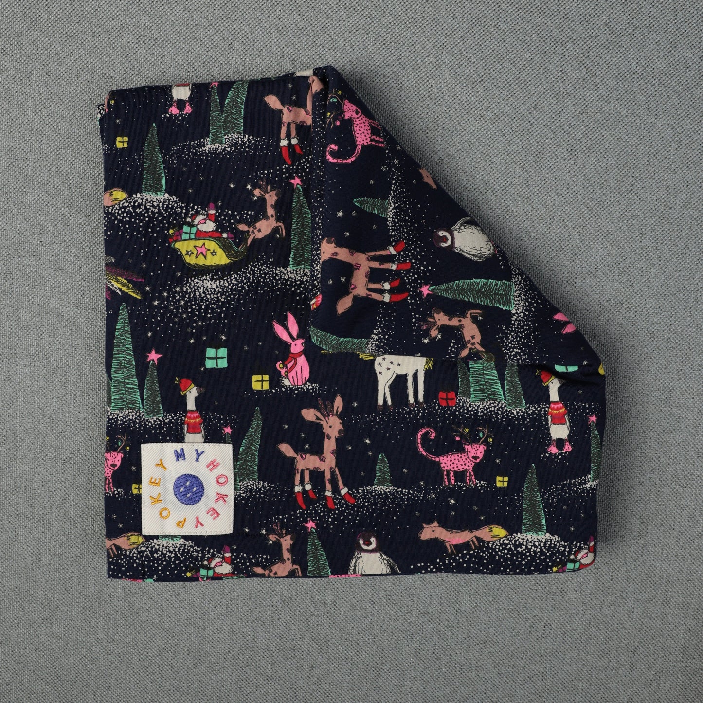 Christmas Navy Swaddling Blanket