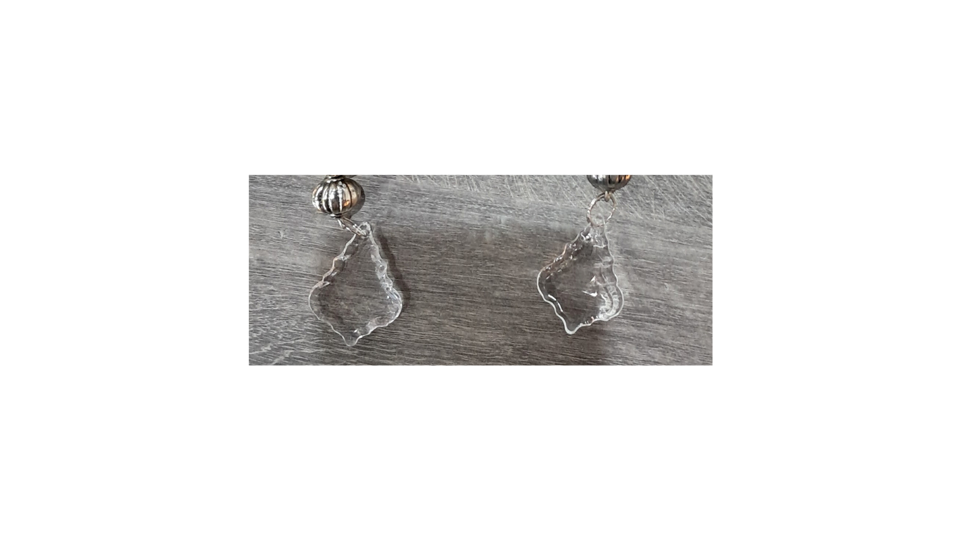 Set of 2 Glass Christmas Ornaments