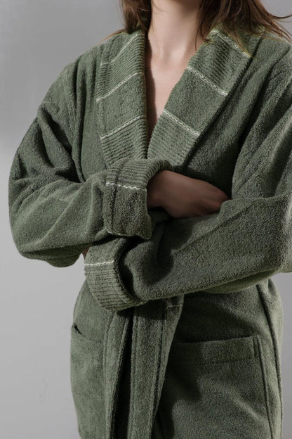 Carmine Robe Olive Extra Soft Unisex Bathrobe