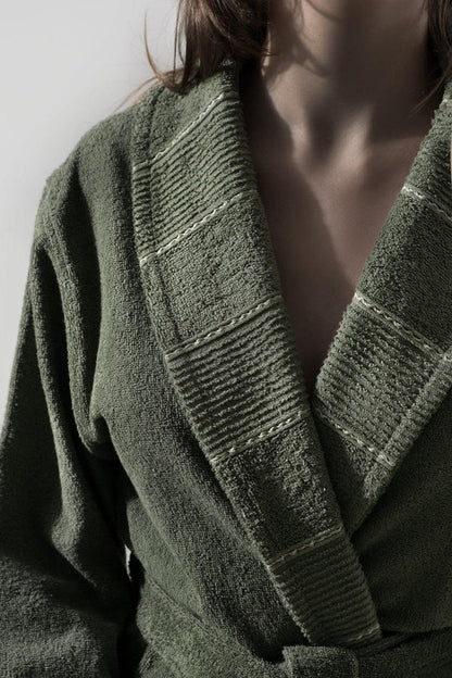 Carmine Robe Olive Extra Soft Unisex Bathrobe