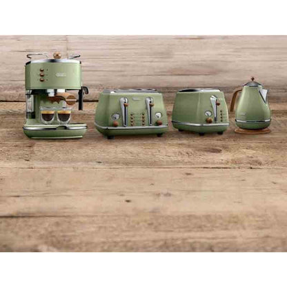 Delonghi Icona Vintage KBOV 2001.GR Kettle 1.7L 2000W Olive Green