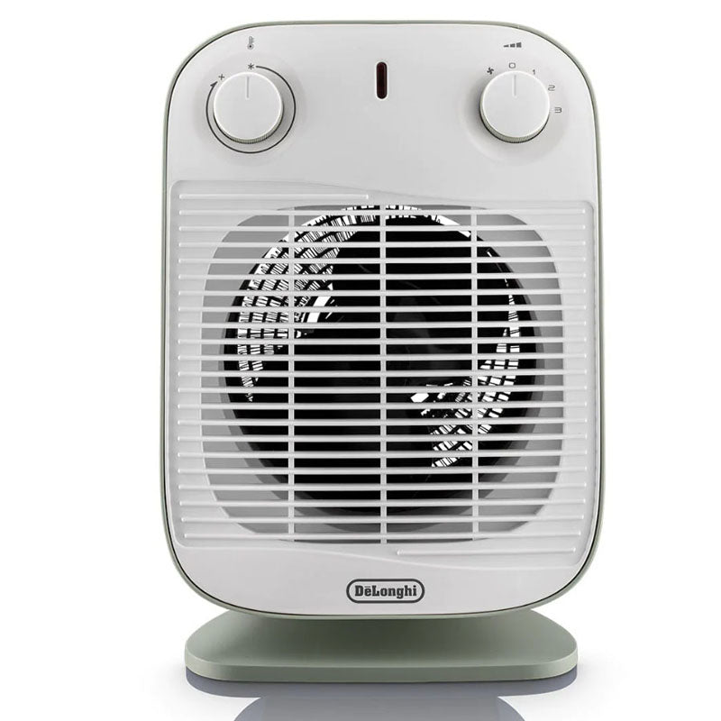 Delonghi HFS50B20.GR Vertical Edge Fan Heater Sage Green/White