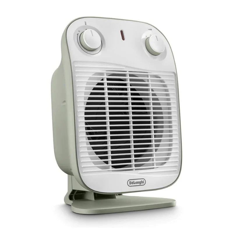 Delonghi HFS50B20.GR Vertical Edge Fan Heater Sage Green/White