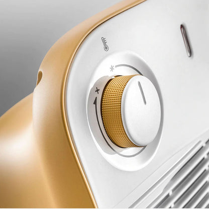 Delonghi HFS50B20.YE Vertical Edge Fan Heater Sienna Yellow/White