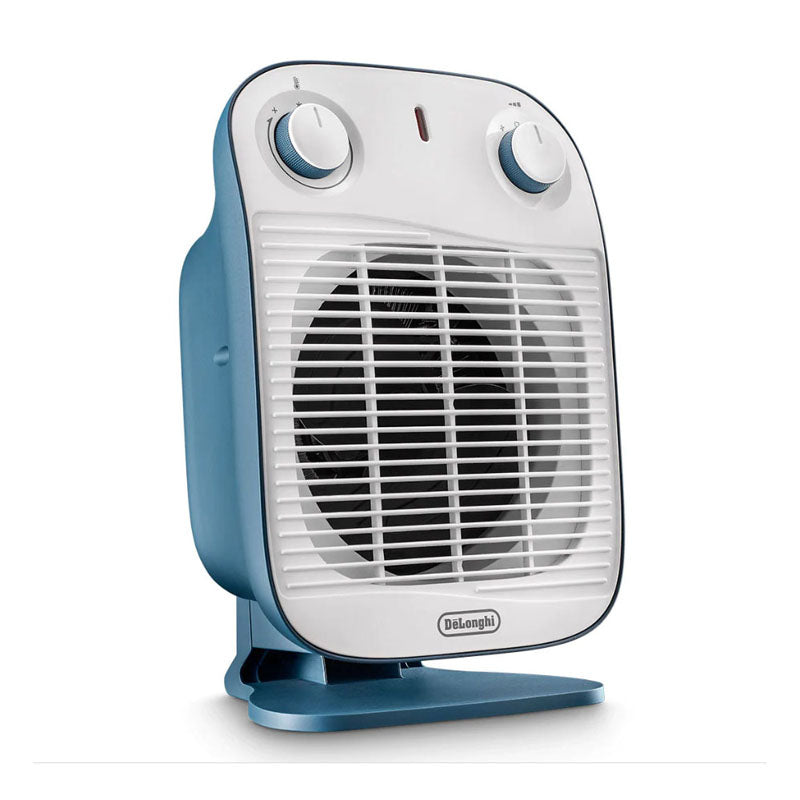 Delonghi HFS50B20.AV Vertical Edge Fan Heater Avio Blue/White