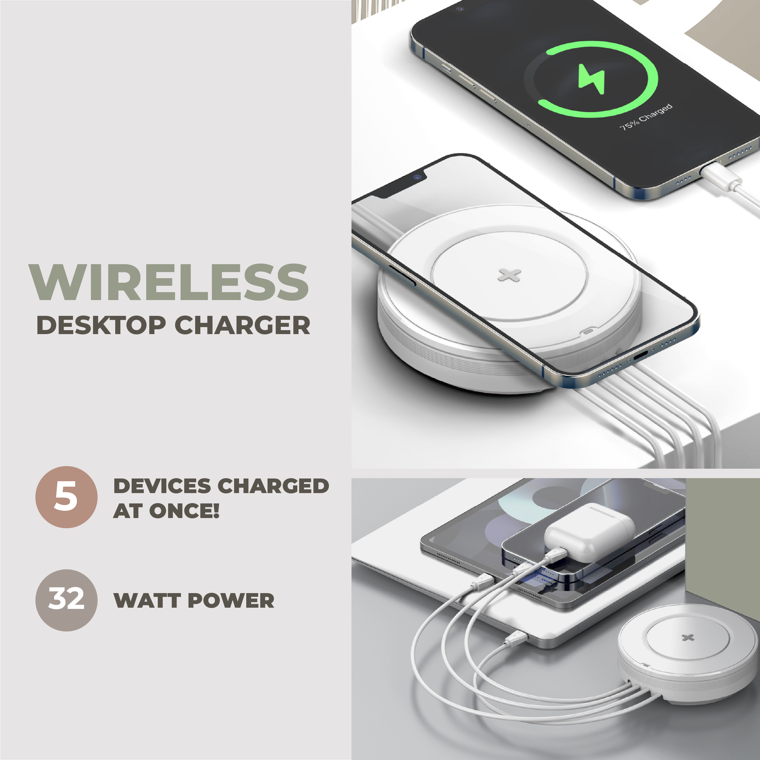 Desktop Wireless Charger (32W)