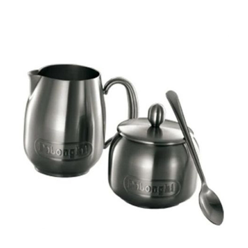 Delonghi DKEX-A1SX005 Milk Jug, Sugar Bowl & Spoon Set