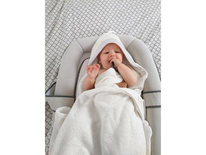 Doomoo hooded towel Dry and Play, White