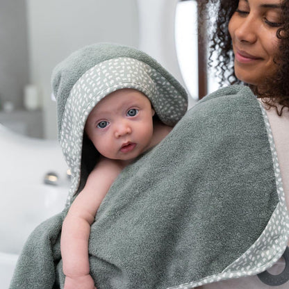 Doomoo Dry'N Play XL Bath Towel with Hood and Green Ring